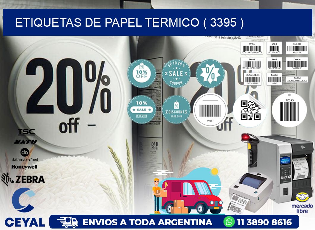 ETIQUETAS DE PAPEL TERMICO ( 3395 )