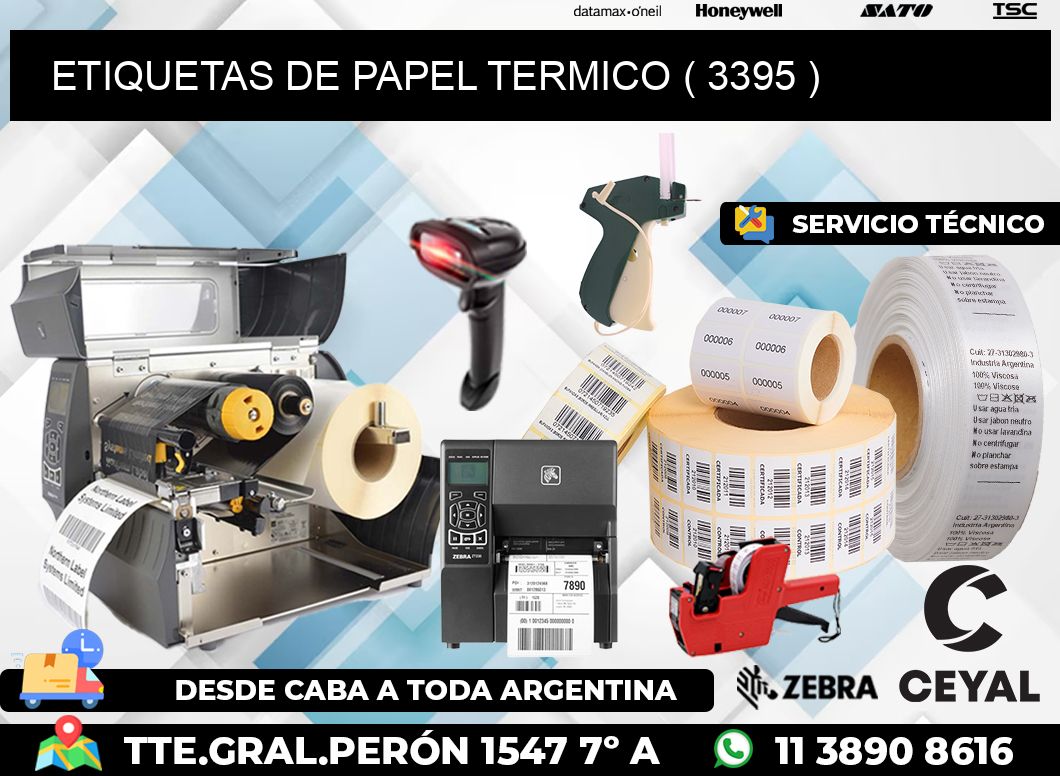 ETIQUETAS DE PAPEL TERMICO ( 3395 )