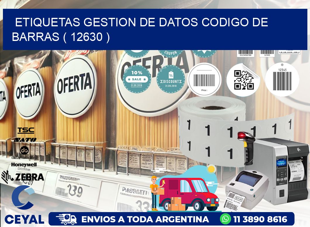 ETIQUETAS GESTION DE DATOS CODIGO DE BARRAS ( 12630 )