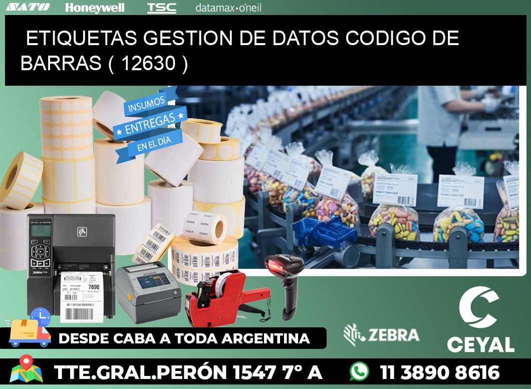 ETIQUETAS GESTION DE DATOS CODIGO DE BARRAS ( 12630 )