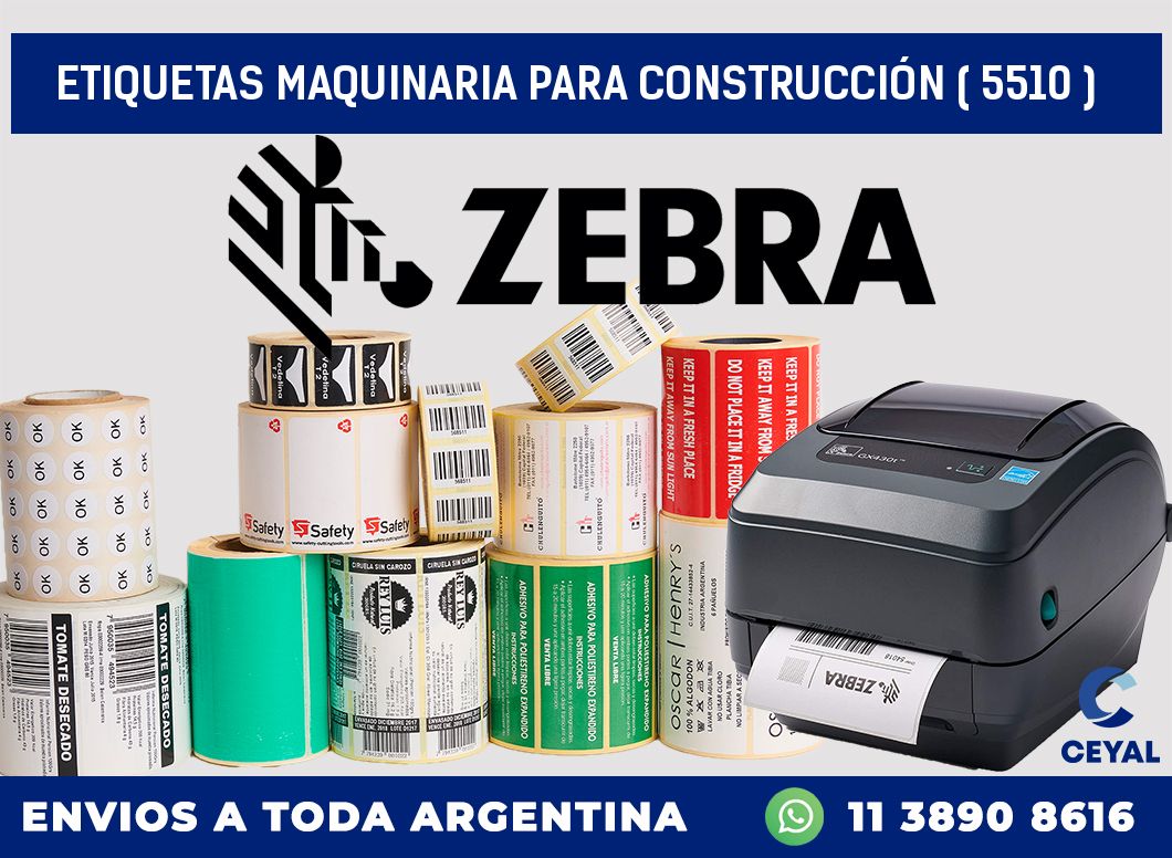 ETIQUETAS MAQUINARIA PARA CONSTRUCCIÓN ( 5510 )