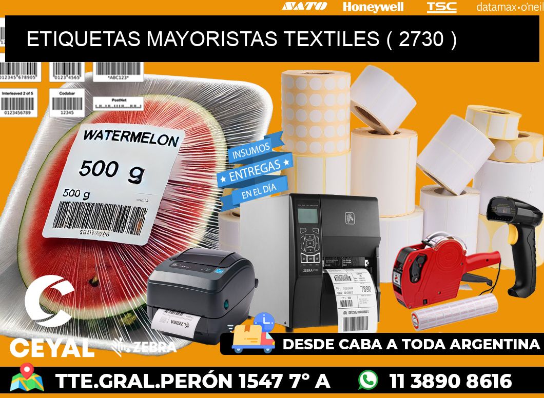 ETIQUETAS MAYORISTAS TEXTILES ( 2730 )