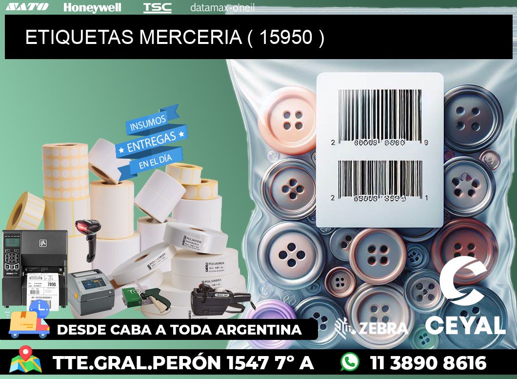 ETIQUETAS MERCERIA ( 15950 )