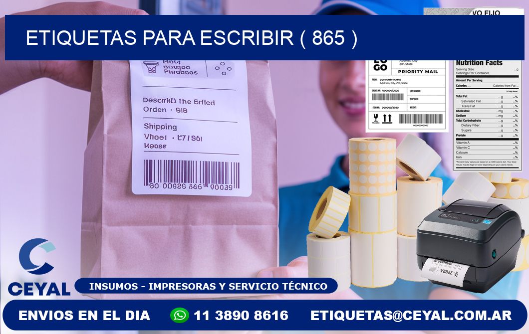 ETIQUETAS PARA ESCRIBIR ( 865 )