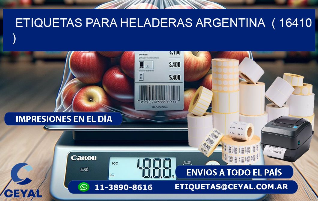 ETIQUETAS PARA HELADERAS ARGENTINA  ( 16410 )