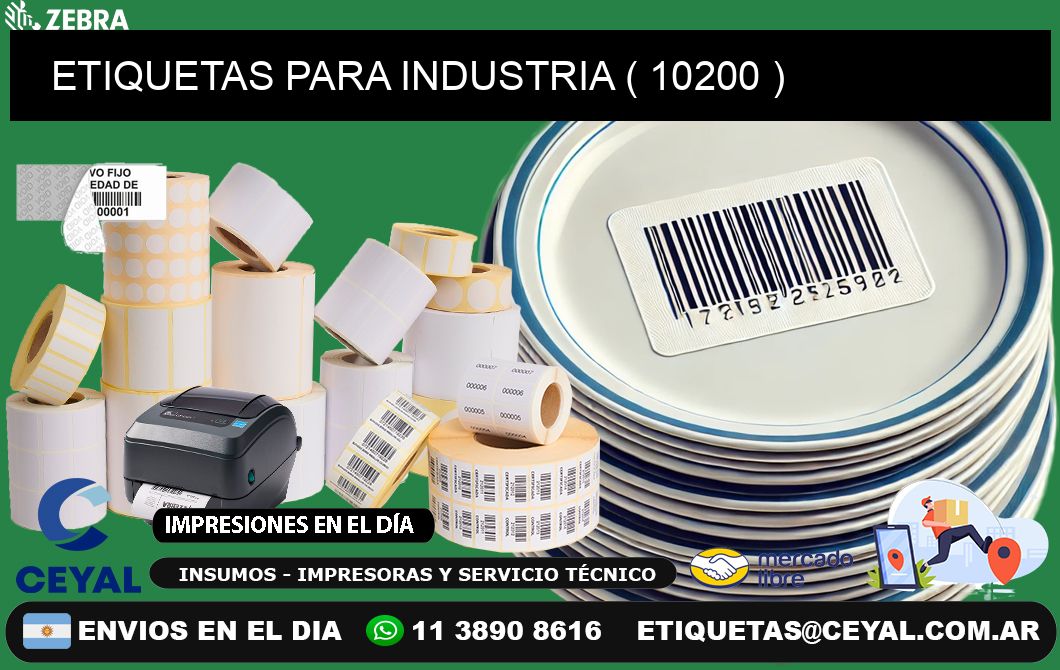 ETIQUETAS PARA INDUSTRIA ( 10200 )