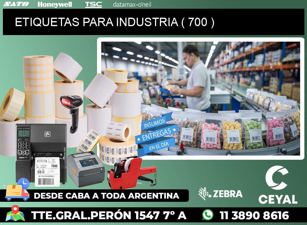 ETIQUETAS PARA INDUSTRIA ( 700 )