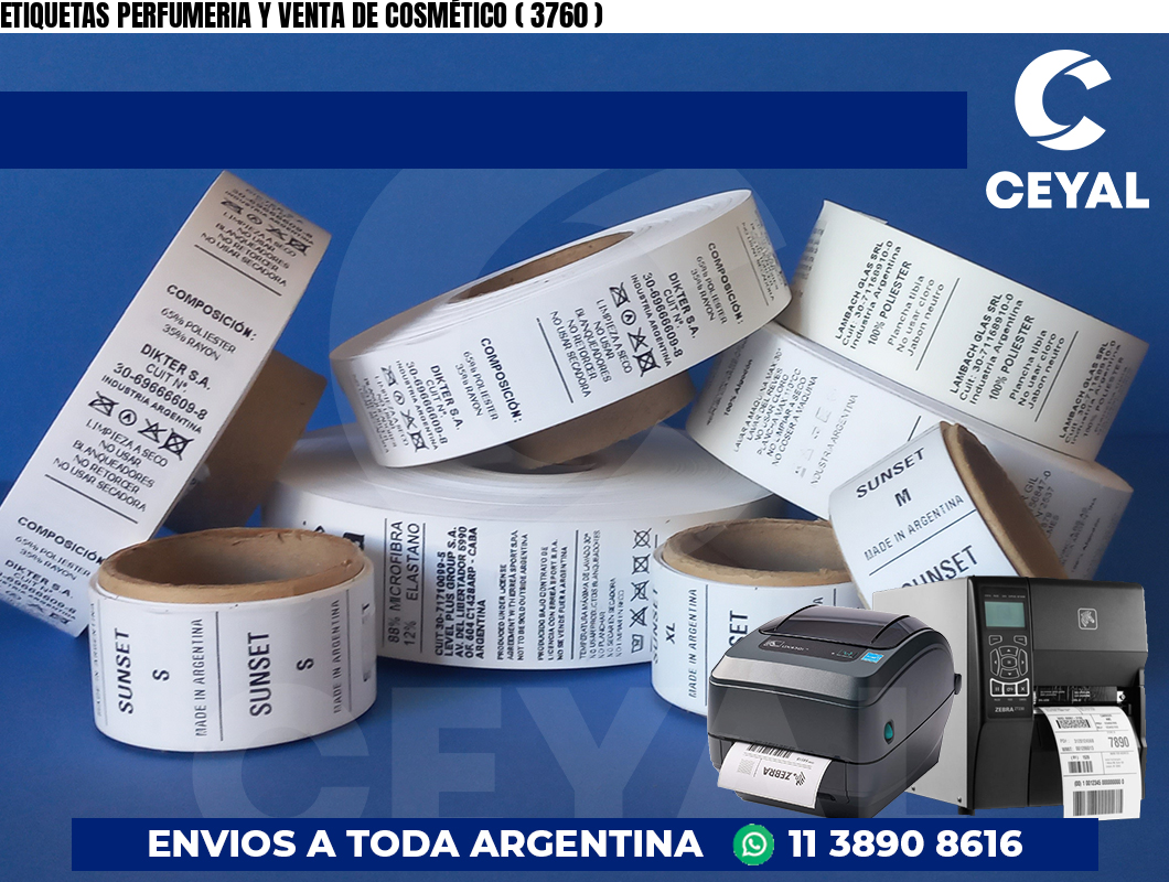 ETIQUETAS PERFUMERIA Y VENTA DE COSMÉTICO ( 3760 )