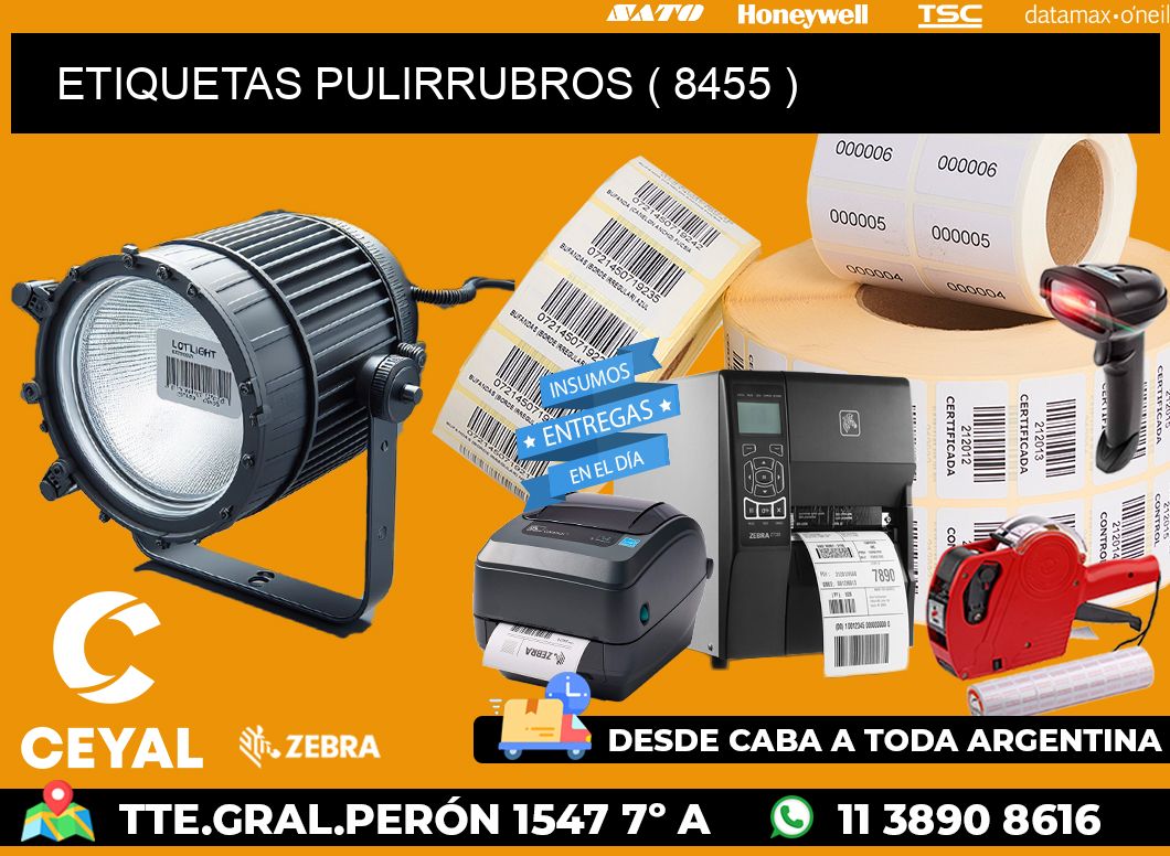 ETIQUETAS PULIRRUBROS ( 8455 )