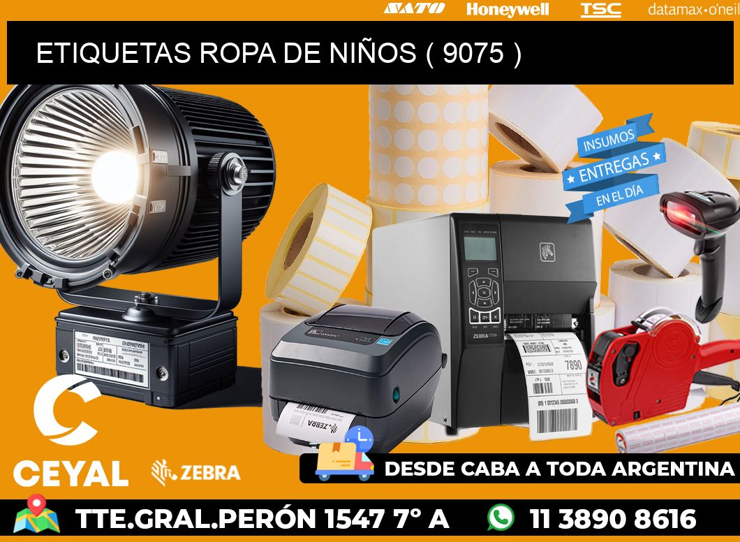 ETIQUETAS ROPA DE NIÑOS ( 9075 )