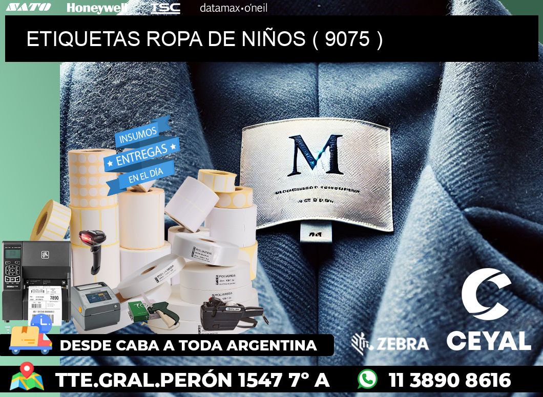 ETIQUETAS ROPA DE NIÑOS ( 9075 )