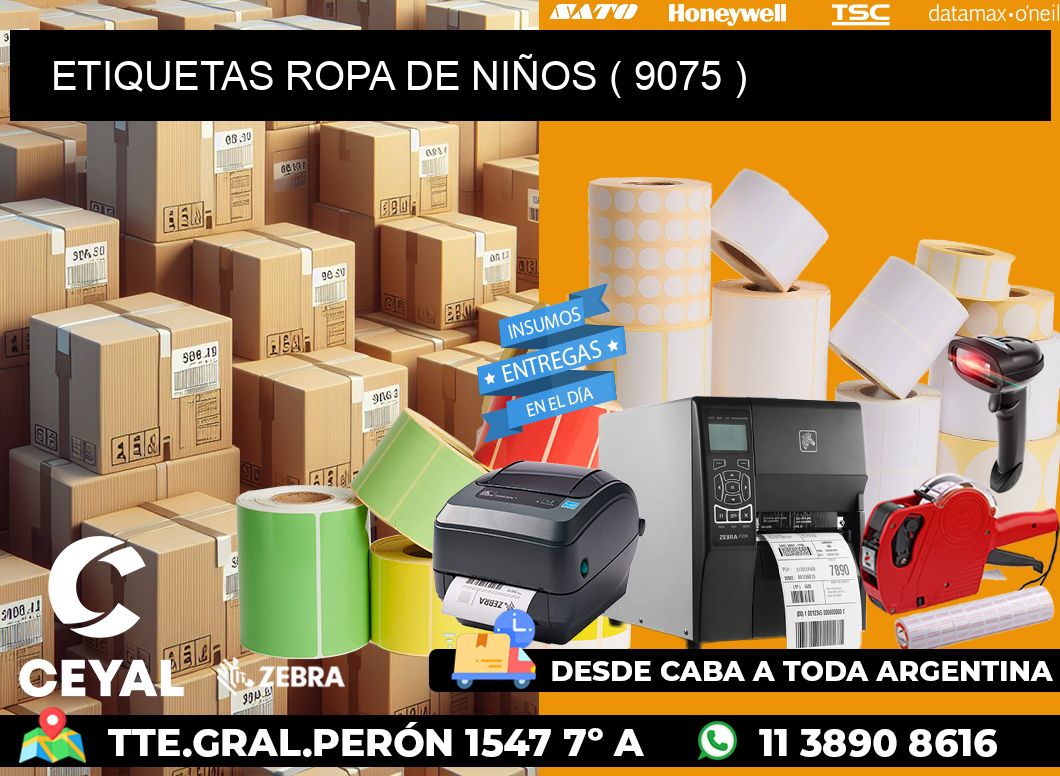 ETIQUETAS ROPA DE NIÑOS ( 9075 )