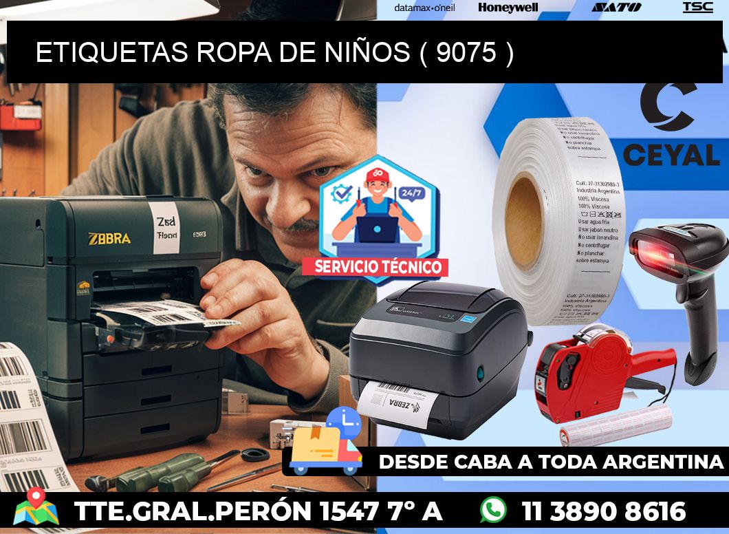 ETIQUETAS ROPA DE NIÑOS ( 9075 )