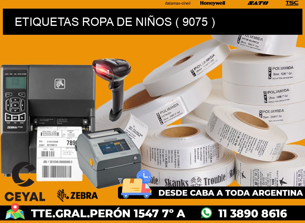 ETIQUETAS ROPA DE NIÑOS ( 9075 )