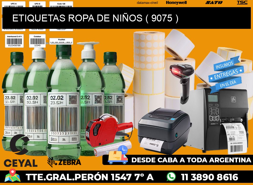 ETIQUETAS ROPA DE NIÑOS ( 9075 )