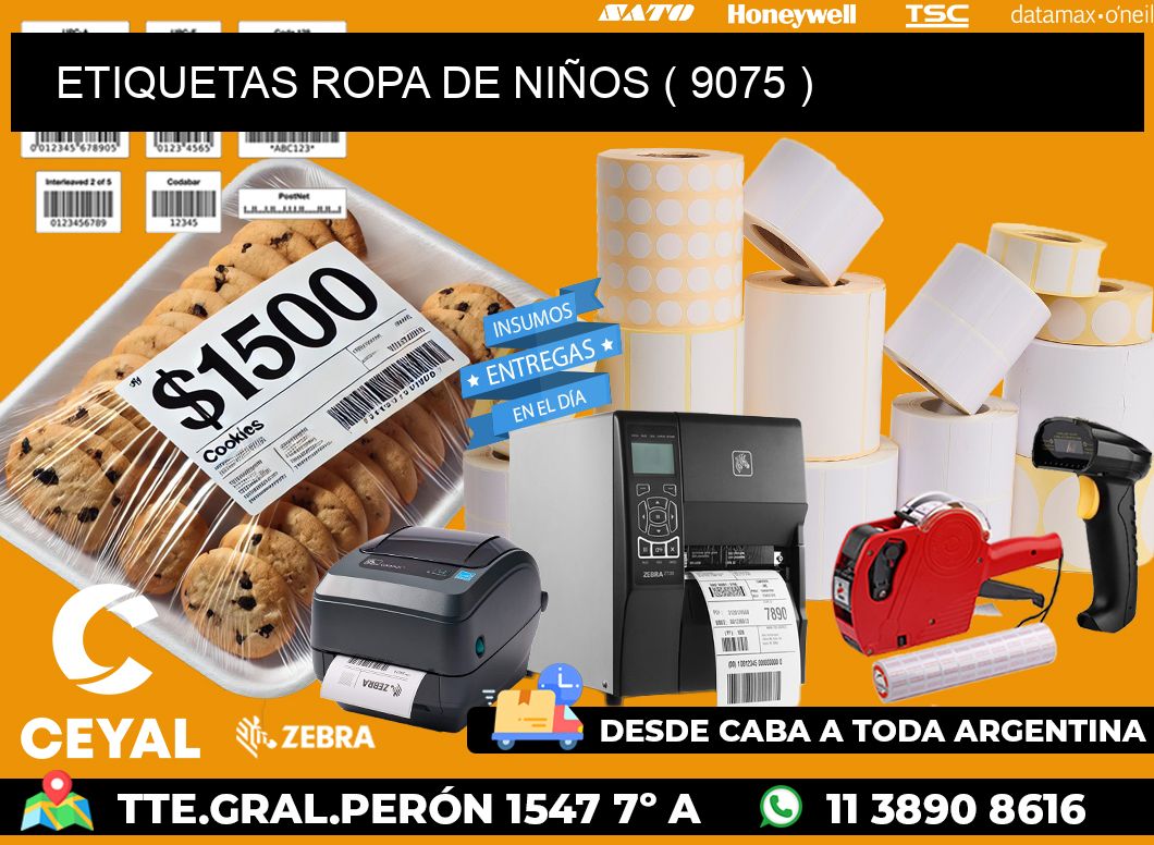 ETIQUETAS ROPA DE NIÑOS ( 9075 )