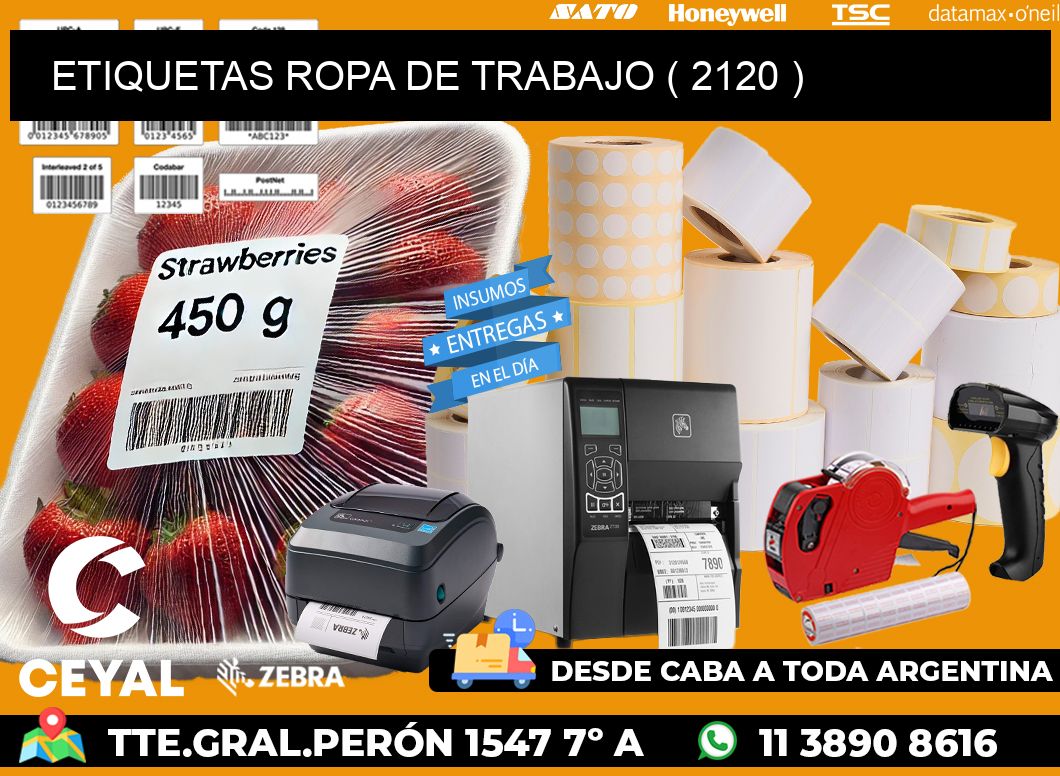 ETIQUETAS ROPA DE TRABAJO ( 2120 )