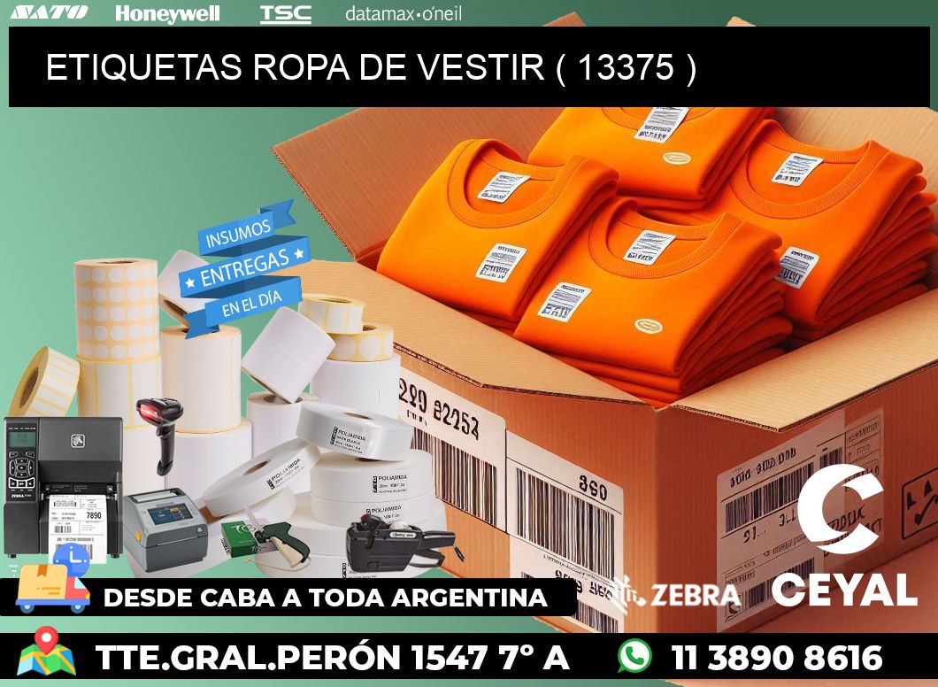 ETIQUETAS ROPA DE VESTIR ( 13375 )