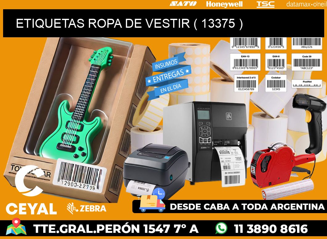 ETIQUETAS ROPA DE VESTIR ( 13375 )