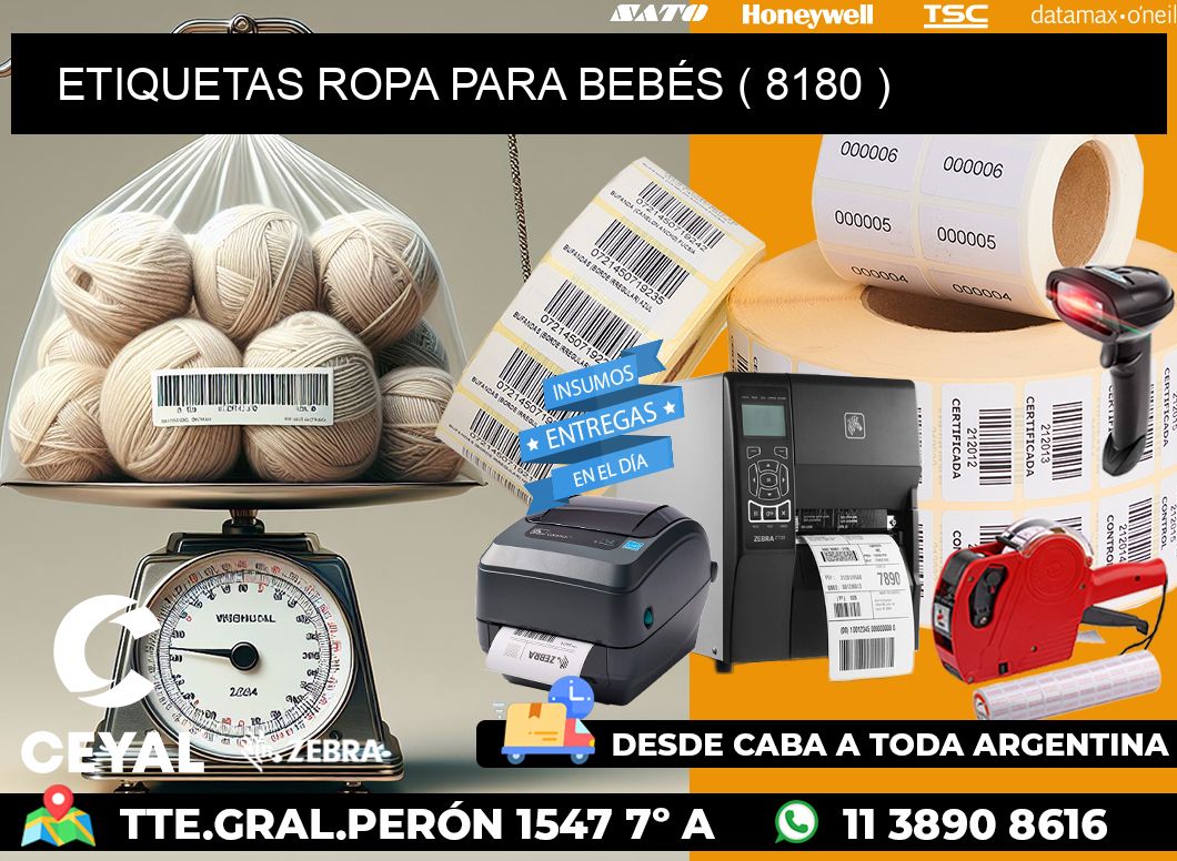 ETIQUETAS ROPA PARA BEBÉS ( 8180 )
