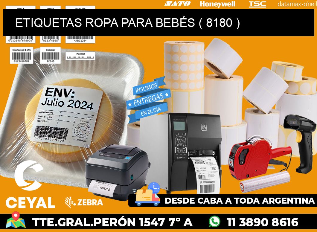 ETIQUETAS ROPA PARA BEBÉS ( 8180 )