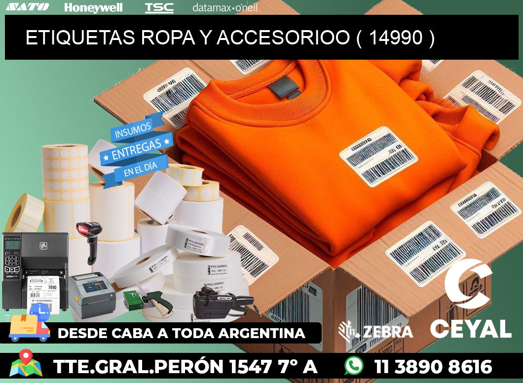 ETIQUETAS ROPA Y ACCESORIOO ( 14990 )