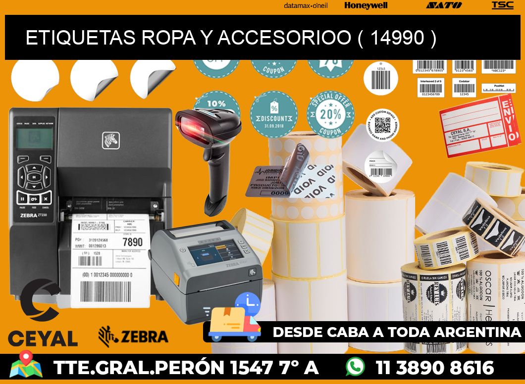 ETIQUETAS ROPA Y ACCESORIOO ( 14990 )