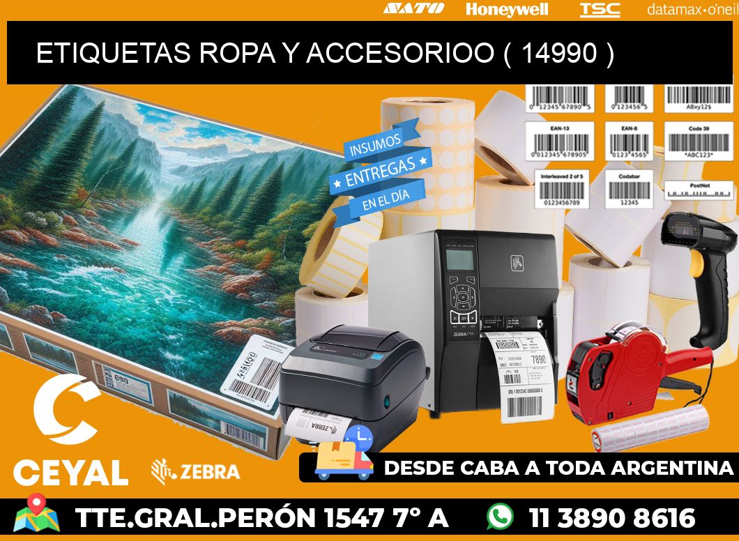 ETIQUETAS ROPA Y ACCESORIOO ( 14990 )
