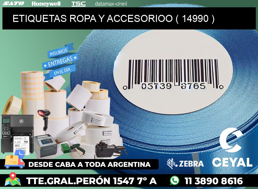 ETIQUETAS ROPA Y ACCESORIOO ( 14990 )