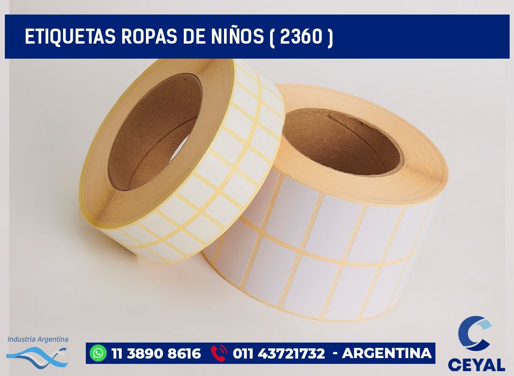 ETIQUETAS ROPAS DE NIÑOS ( 2360 )