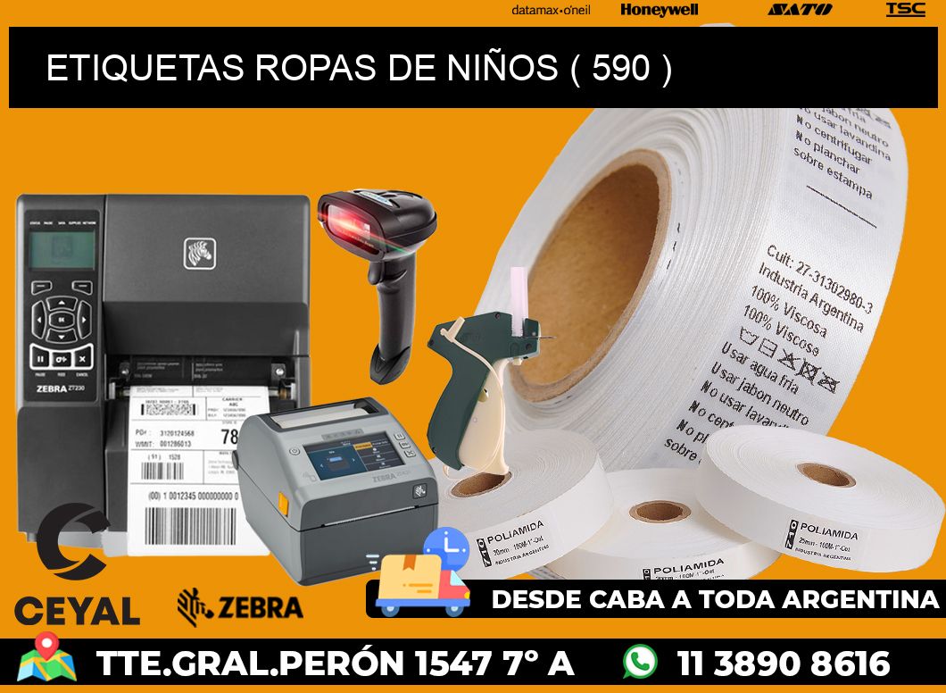ETIQUETAS ROPAS DE NIÑOS ( 590 )