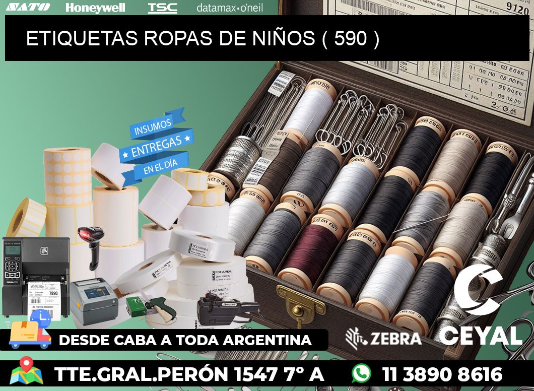 ETIQUETAS ROPAS DE NIÑOS ( 590 )