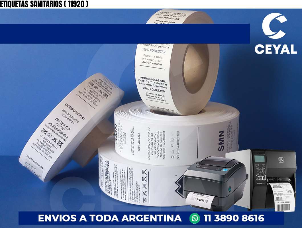 ETIQUETAS SANITARIOS ( 11920 )