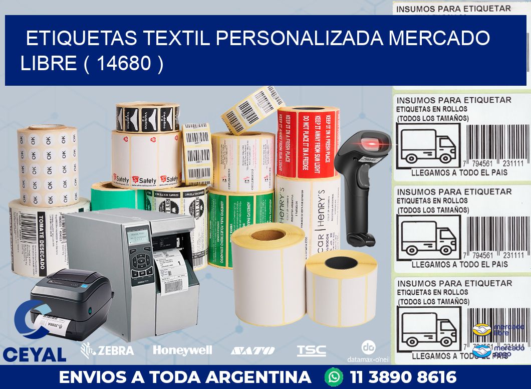 ETIQUETAS TEXTIL PERSONALIZADA MERCADO LIBRE ( 14680 )