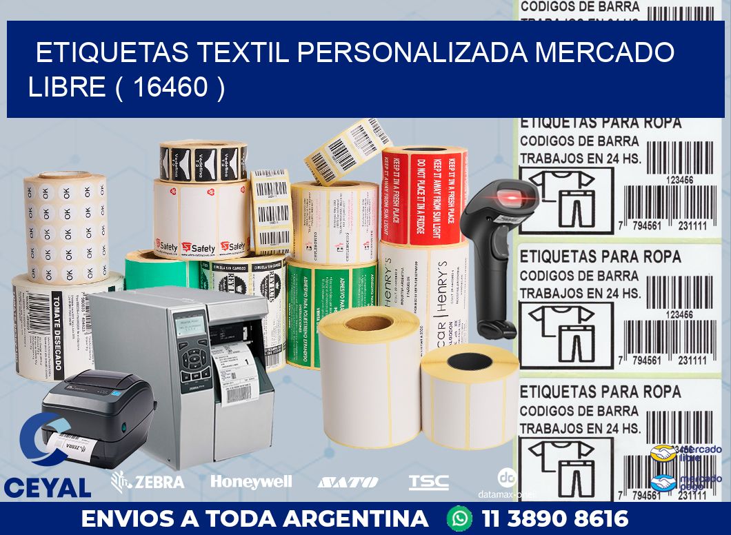 ETIQUETAS TEXTIL PERSONALIZADA MERCADO LIBRE ( 16460 )