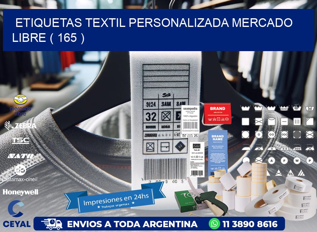 ETIQUETAS TEXTIL PERSONALIZADA MERCADO LIBRE ( 165 )