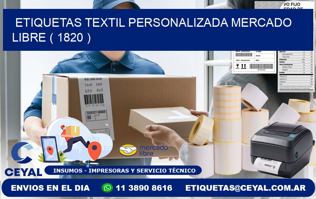 ETIQUETAS TEXTIL PERSONALIZADA MERCADO LIBRE ( 1820 )
