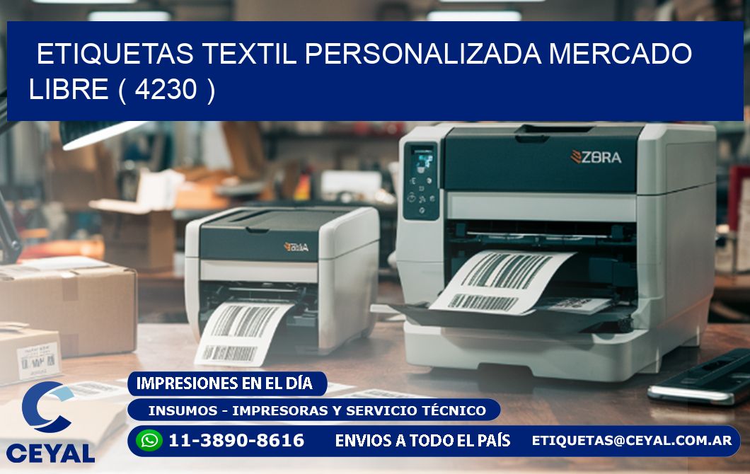 ETIQUETAS TEXTIL PERSONALIZADA MERCADO LIBRE ( 4230 )