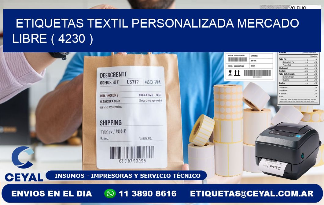 ETIQUETAS TEXTIL PERSONALIZADA MERCADO LIBRE ( 4230 )