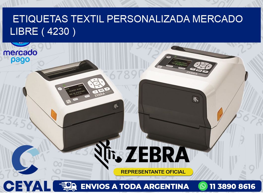ETIQUETAS TEXTIL PERSONALIZADA MERCADO LIBRE ( 4230 )
