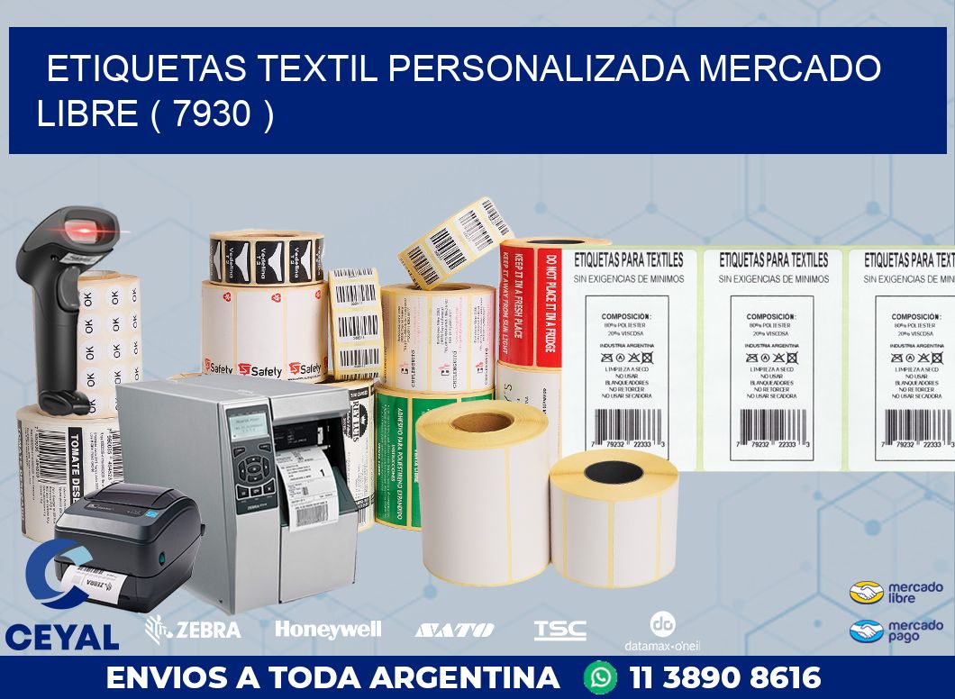 ETIQUETAS TEXTIL PERSONALIZADA MERCADO LIBRE ( 7930 )