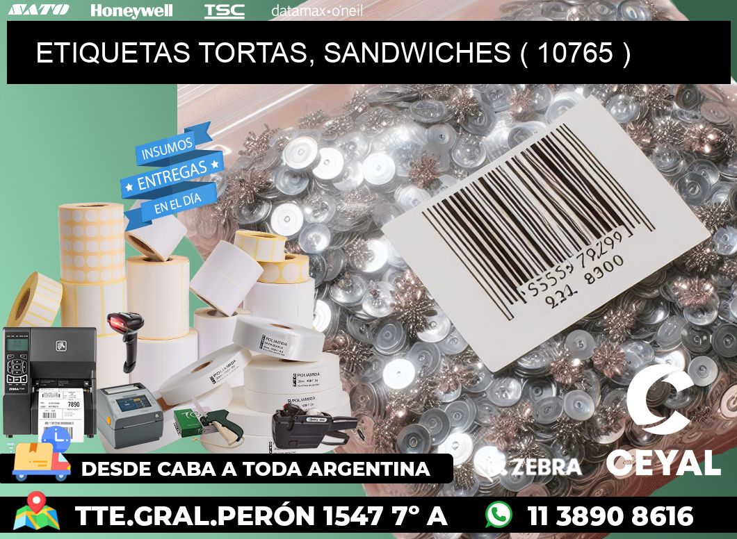 ETIQUETAS TORTAS, SANDWICHES ( 10765 )
