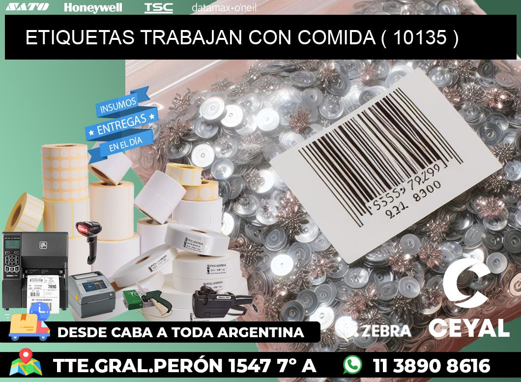 ETIQUETAS TRABAJAN CON COMIDA ( 10135 )