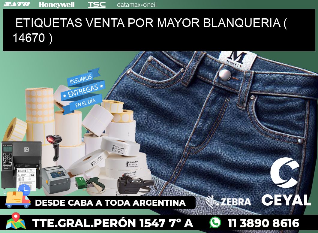 ETIQUETAS VENTA POR MAYOR BLANQUERIA ( 14670 )