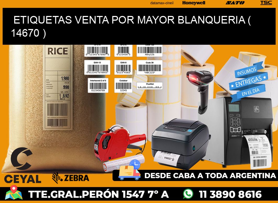 ETIQUETAS VENTA POR MAYOR BLANQUERIA ( 14670 )