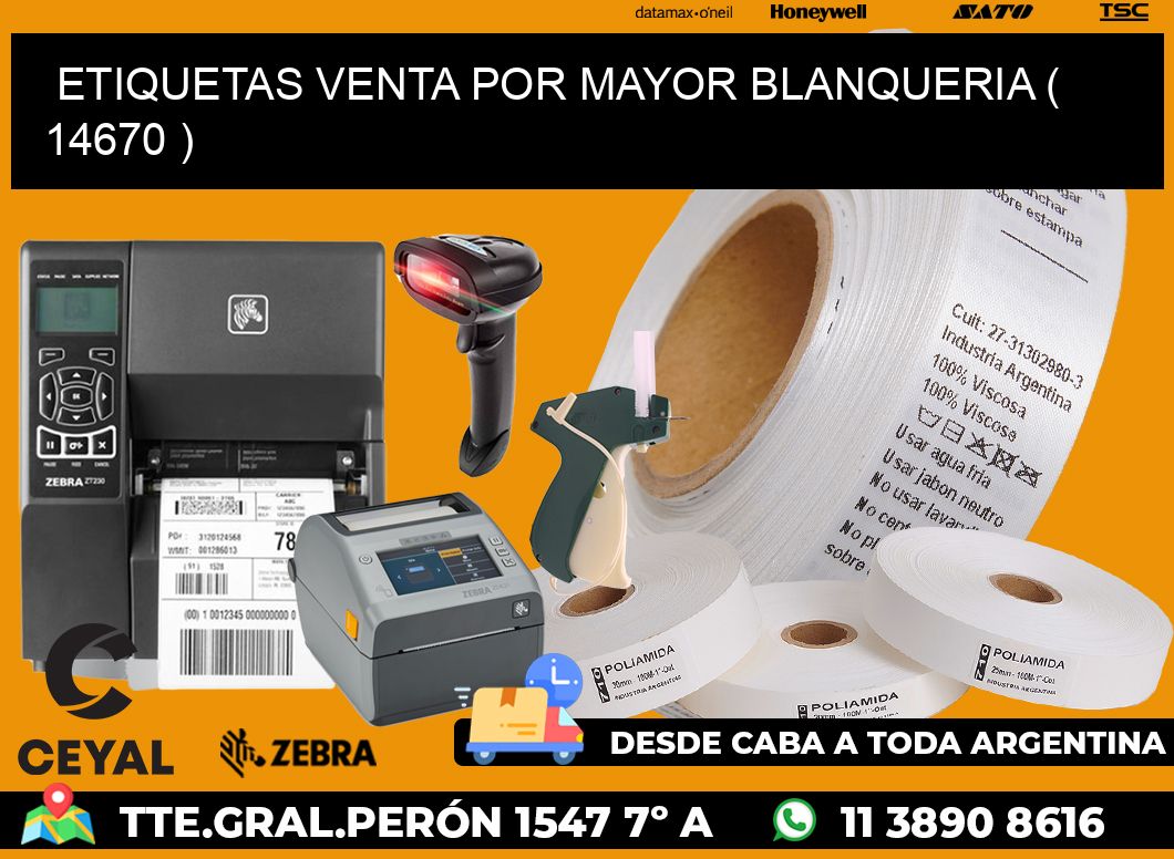 ETIQUETAS VENTA POR MAYOR BLANQUERIA ( 14670 )