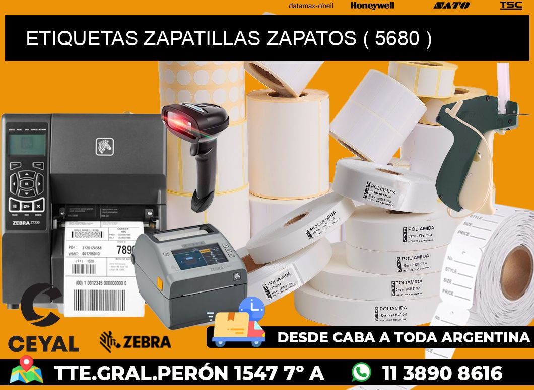 ETIQUETAS ZAPATILLAS ZAPATOS ( 5680 )
