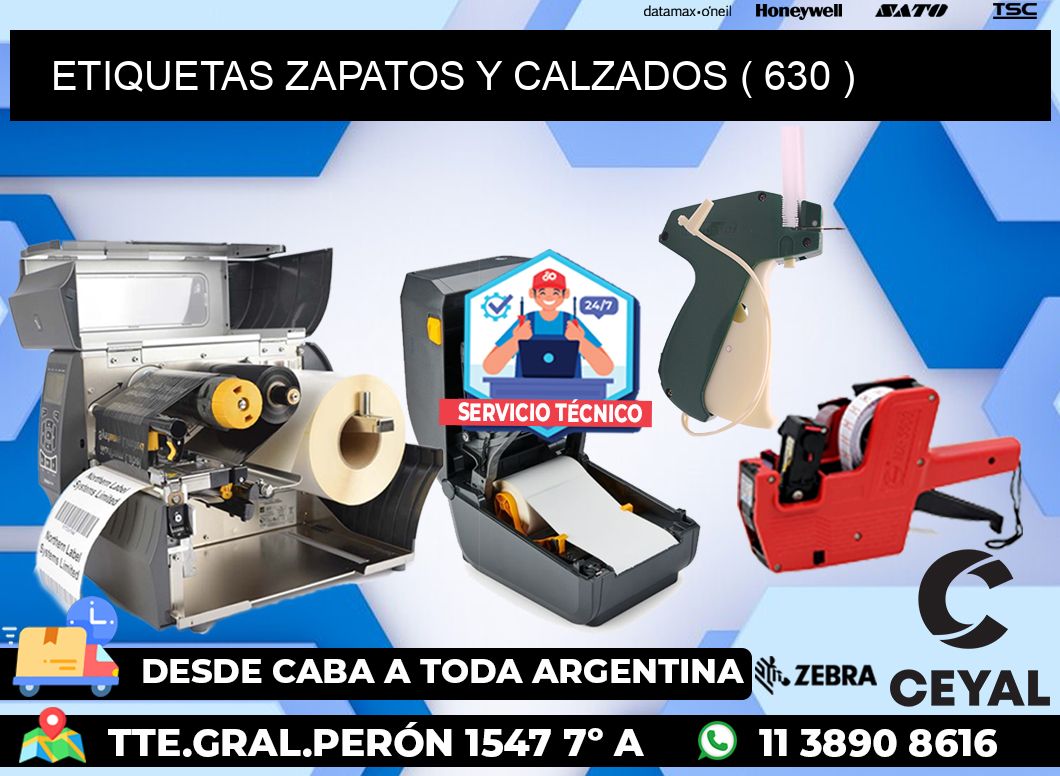 ETIQUETAS ZAPATOS Y CALZADOS ( 630 )