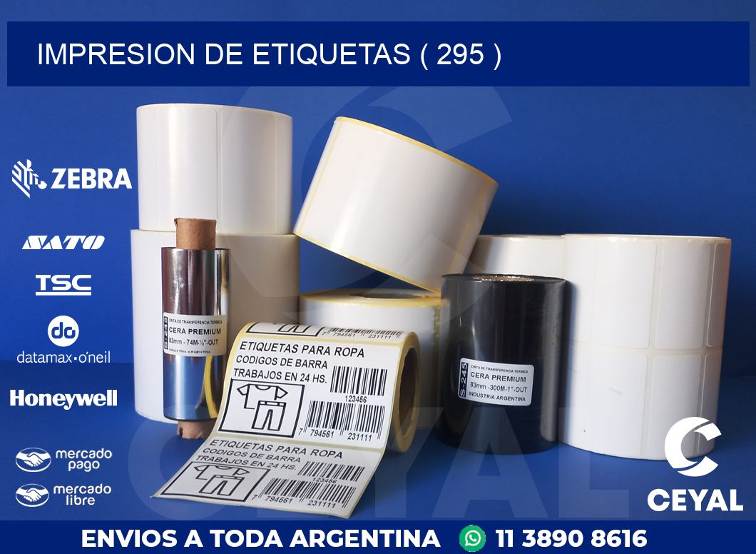 IMPRESION DE ETIQUETAS ( 295 )