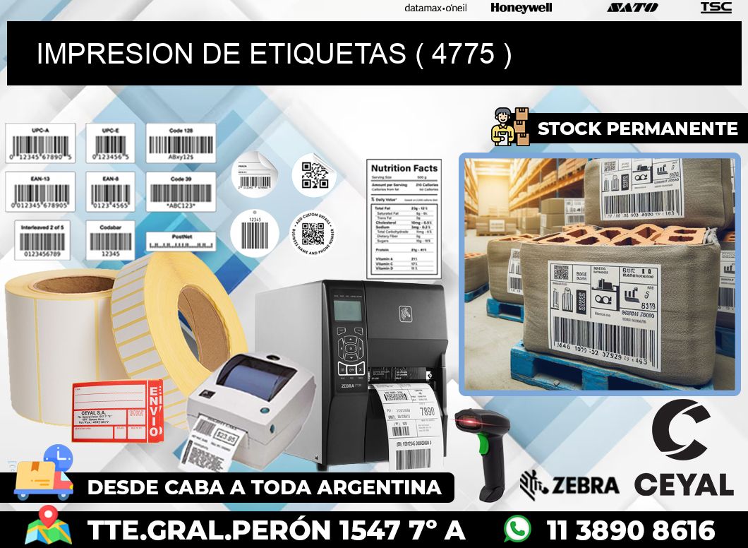IMPRESION DE ETIQUETAS ( 4775 )